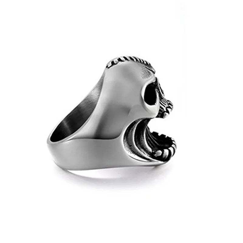 Punk Skull Head Bottle Opener Ring - Unisex Gothic Fashion