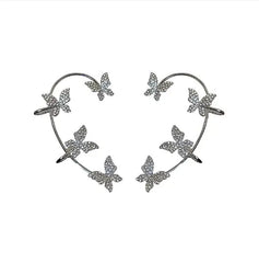 Korean Diamond Butterfly Ear Hook Clip