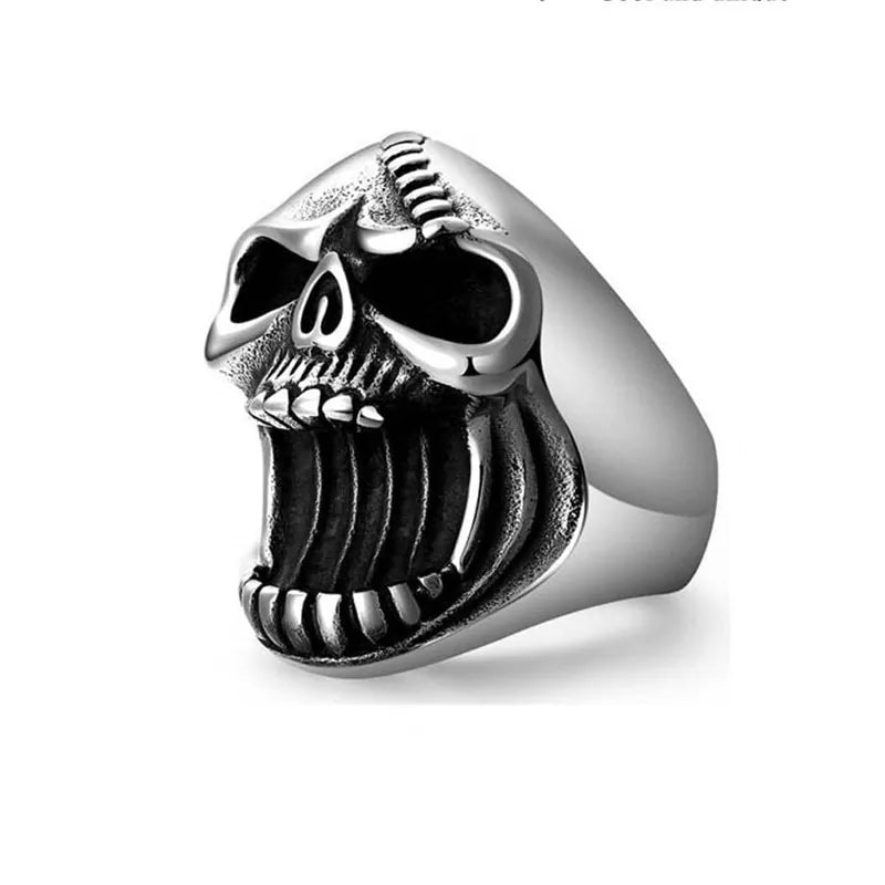 Punk Skull Head Bottle Opener Ring - Unisex Gothic Fashion