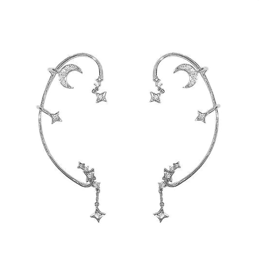 Korean Diamond Butterfly Ear Hook Clip