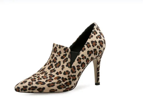 Autumn Boots Sexy Leopard Print Women